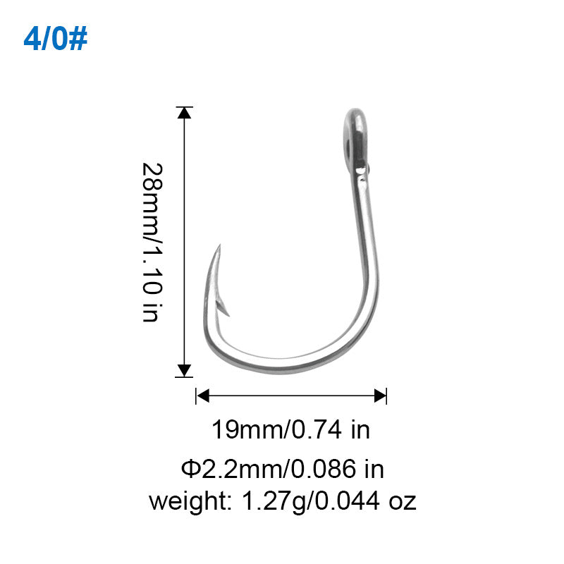 10pcs Large Shark Hook 10827 Stainless Steel Hook for Sturgeon Tuna