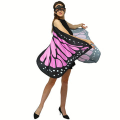 2pcs Butterfly Costumes for Womens Printing Fabric Butterfly Wings for Women