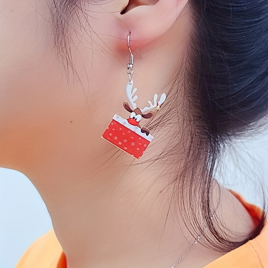 Acrylic Christmas Earrings for Boys and Girls