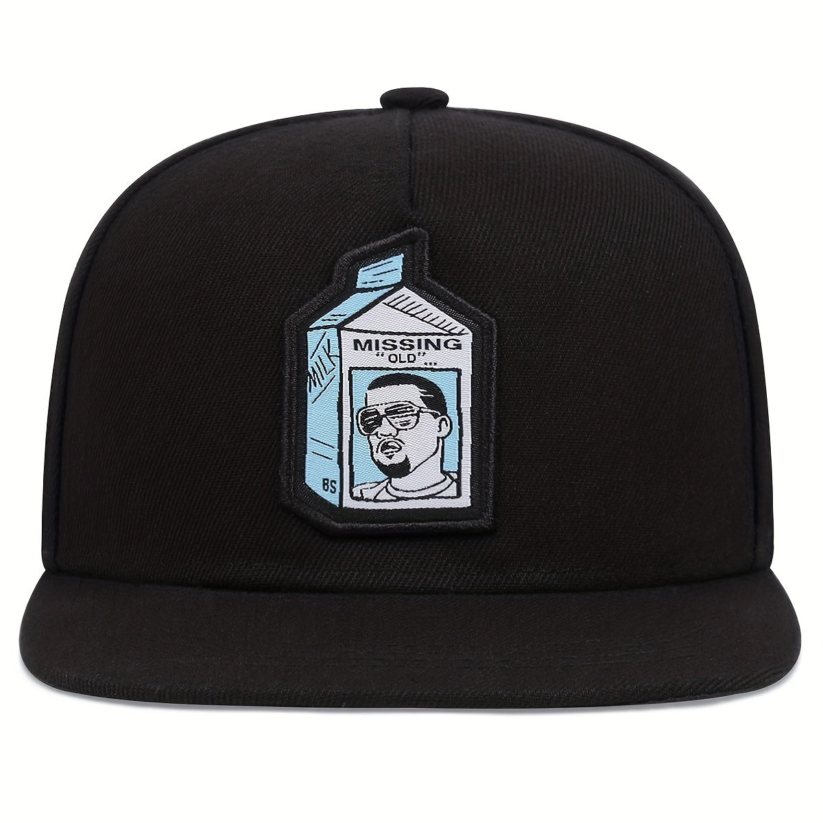 Milk Bottle Embroidery Snapback Hat Hip Hop Cartoon Baseball Cap