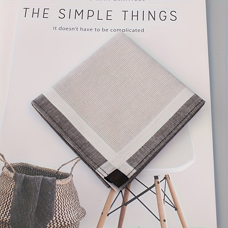 3pcs Men's Handkerchiefs in Beige & Gray