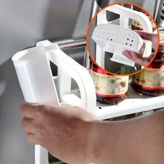 2 Layer Spice Rack Seasoning Holder Kitchen Utensil Storage Shelf