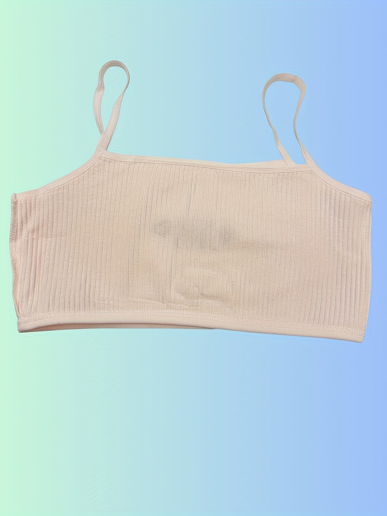3pcs Girl's Elastic Soft Bras Cartoon Graphic Undershirts Set For 9-14 Years