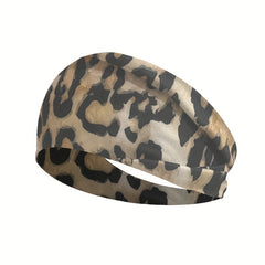 3pcs Animal Print Sports Sweatband Non Slip Headband for Running Yoga Fitness