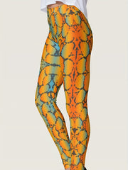 Ombre Print Leggings High Waist Random Print Skinny Casual Leggings