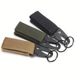 Outdoor Camping Hiking Nylon Webbing Backpack Keychain Carabiner Buckle
