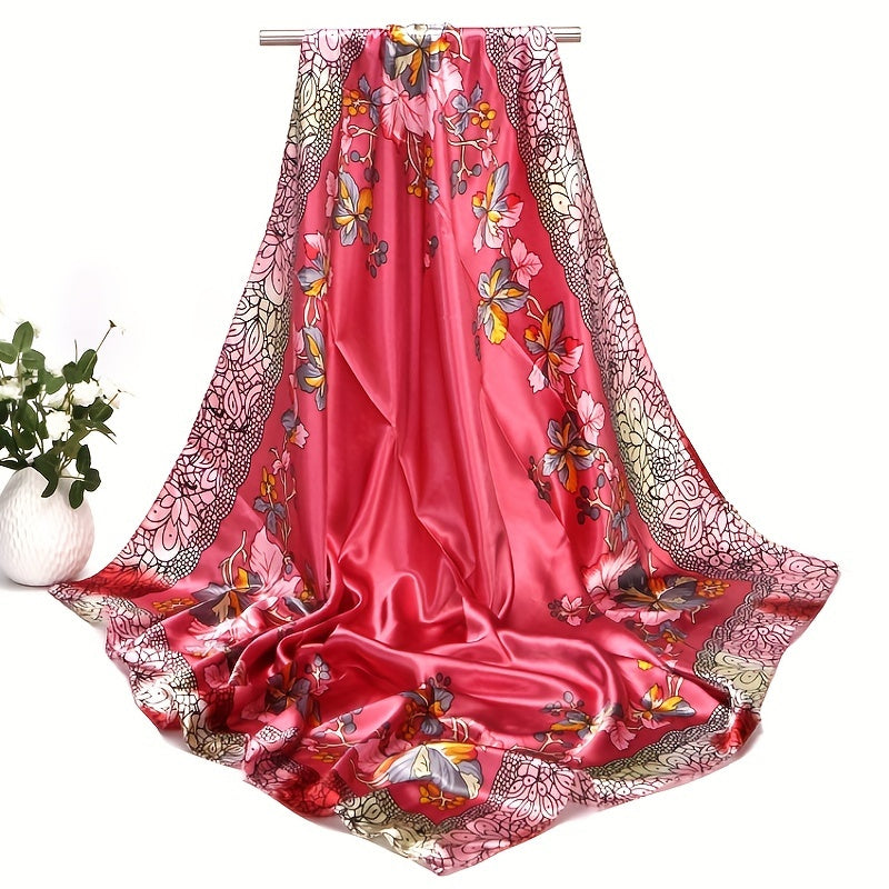 Satin Sun Protection Sunshade Shawl Soft Scarf