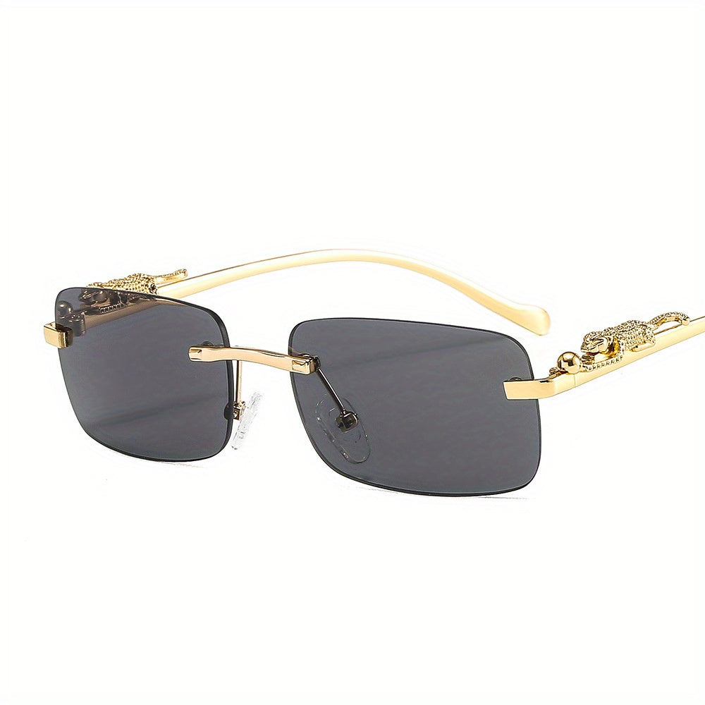 Leopard Head Metal Sunglasses Square Frame Colorful Women & Men