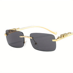 Leopard Head Metal Sunglasses Square Frame Colorful Women & Men