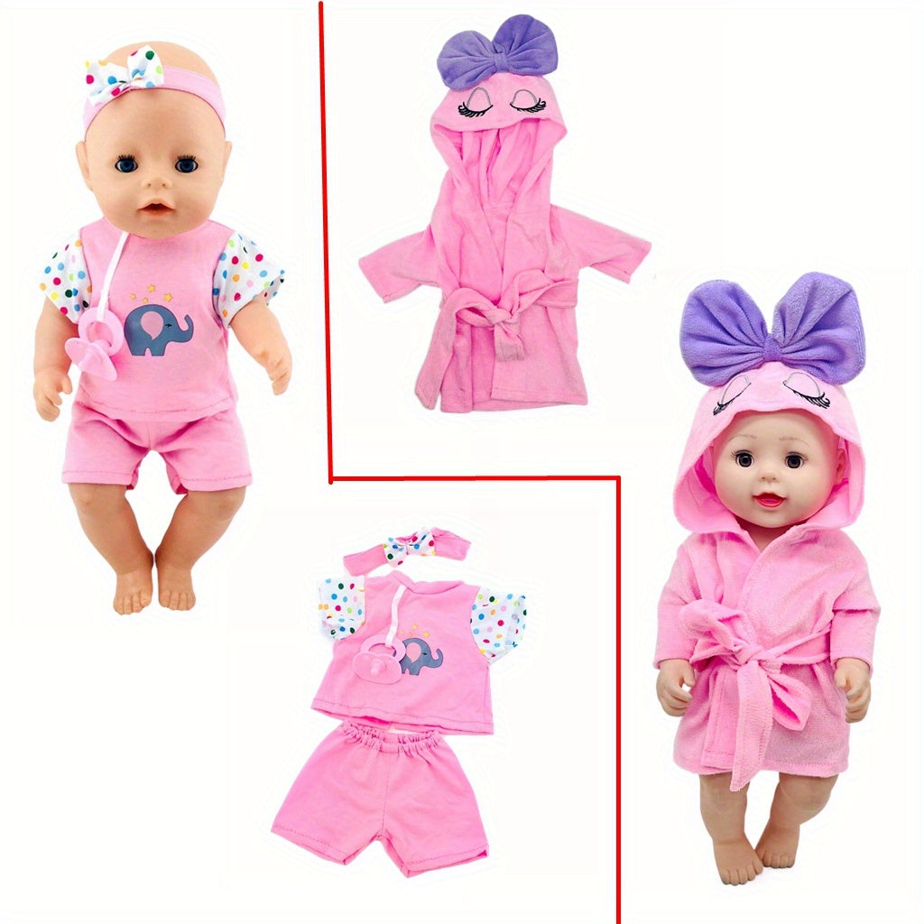 10 Sets of 14-16 Inch Baby Doll Clothes Dresses Headbands Accessories
