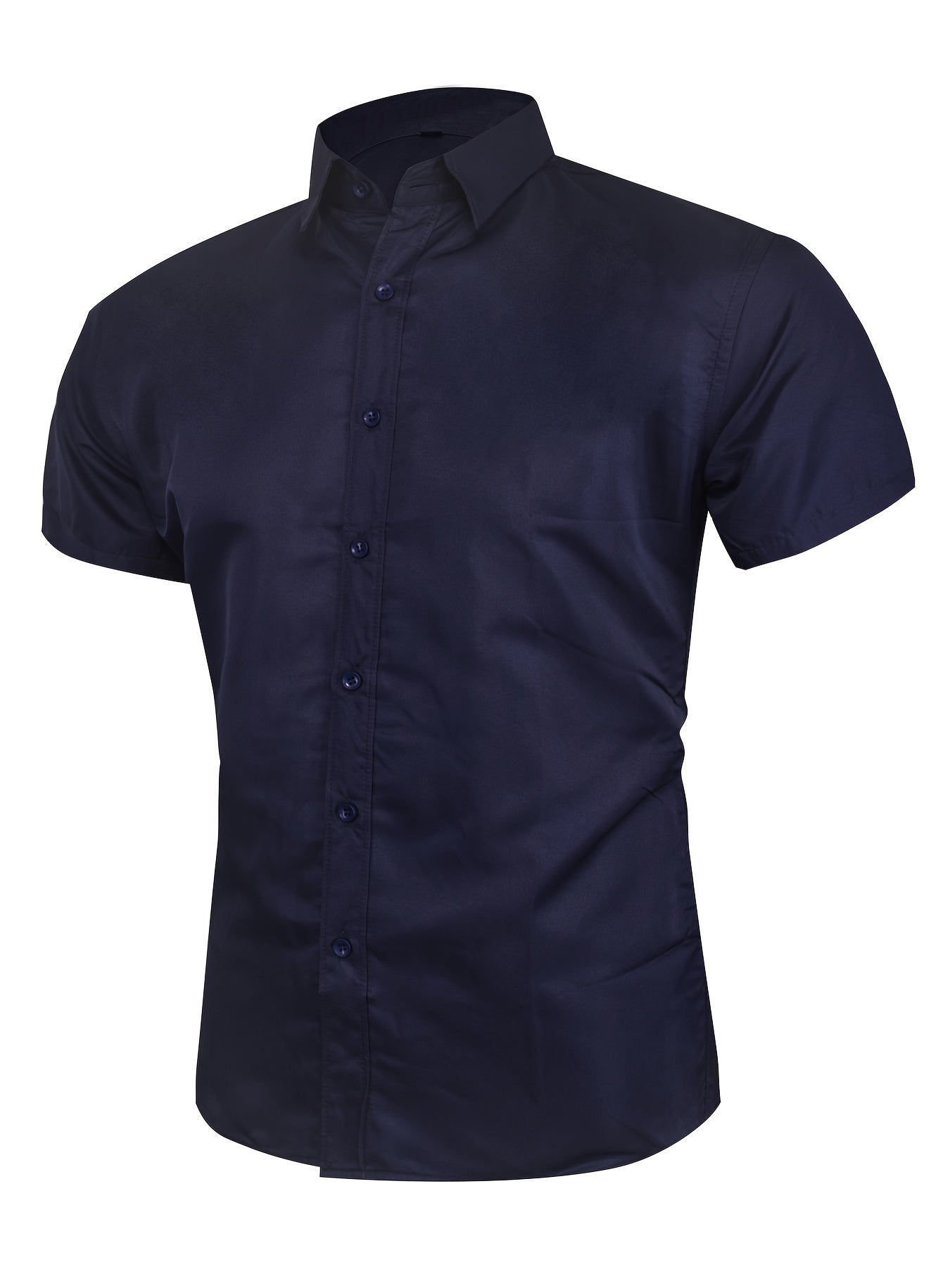 Men's Business Formal Short Sleeve Button Up Shirt