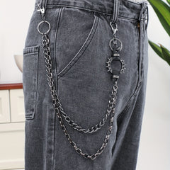 Retro Metal Punk Rock Hip Hop Chain Keychain Men