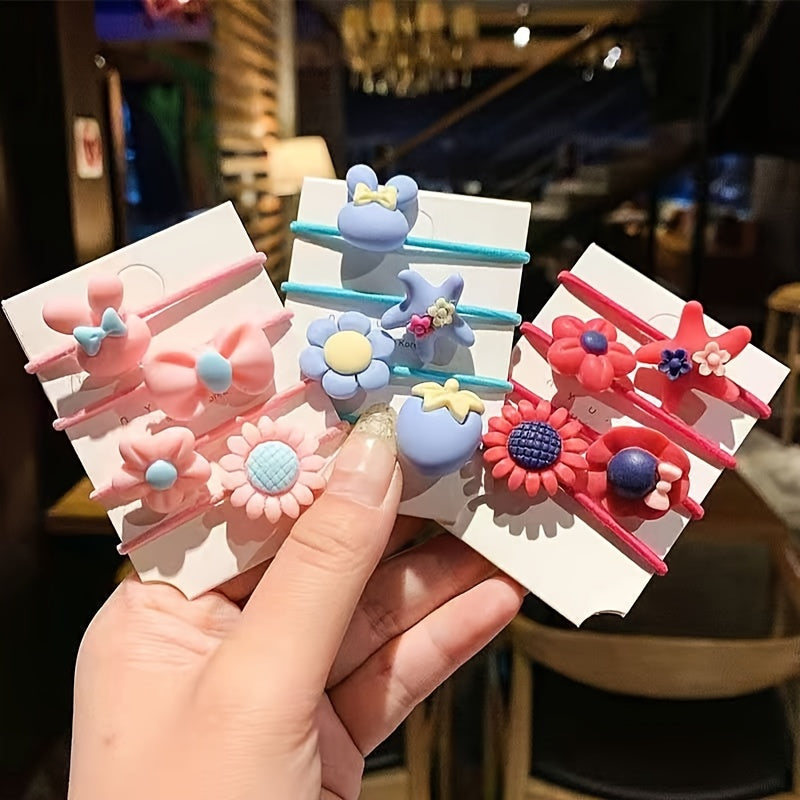 20pcs Colorful Elastic Hair Ties For Baby Girls