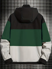 Men's Hooded Windbreaker Jacket Zipper Hooded Coat