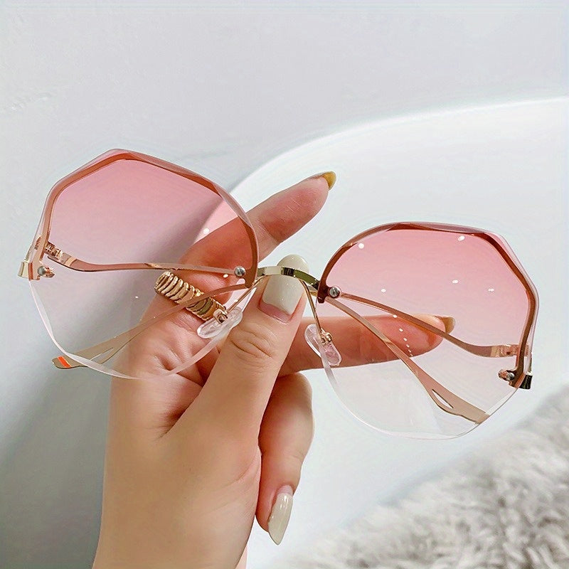 Oversized Gradient Lens Sunglasses UV400