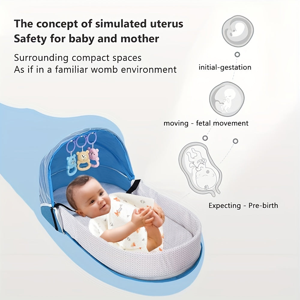 Portable Baby Travel Cot with Mosquito Net - Indoor & Outdoor Carry Cot