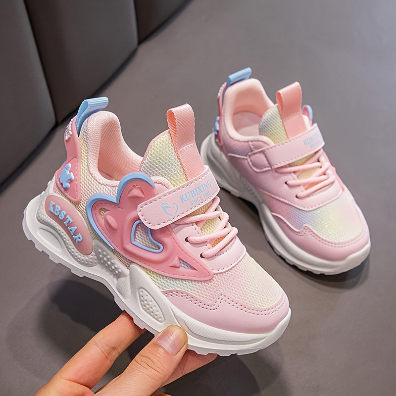 Girls Casual Low Top Sneakers Breathable Non-slip Shoes for Walking Running