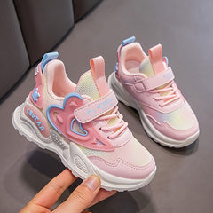Girls Casual Low Top Sneakers Breathable Non-slip Shoes for Walking Running