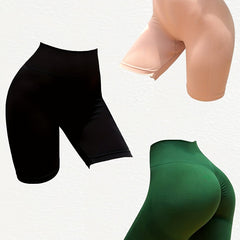 3pcs Seamless Yoga Shorts High Waist Butt Lift Athletic Running Pants