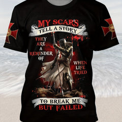 Soldier Pattern Print Men's Short Sleeve Comfy T-Shirt Graphic Tee