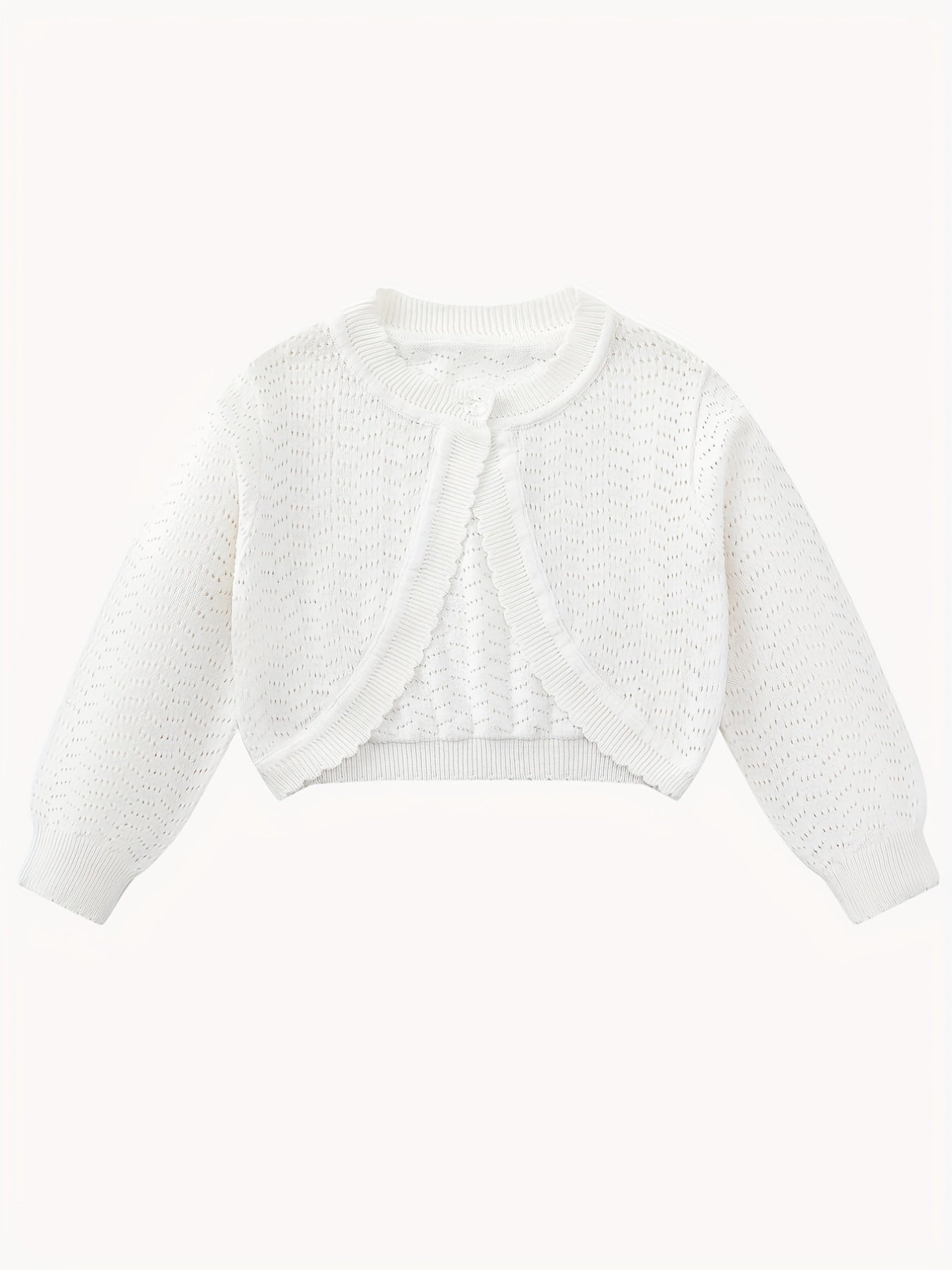 Girls Thin Knitwear Cotton Cardigan Sweater Long Sleeve Cover Up Button Closure