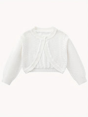 Girls Thin Knitwear Cotton Cardigan Sweater Long Sleeve Cover Up Button Closure