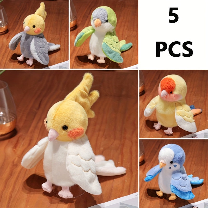 1pc Colorful Parrot Finger Doll & Plush Toy Book Characters Holiday Birthday