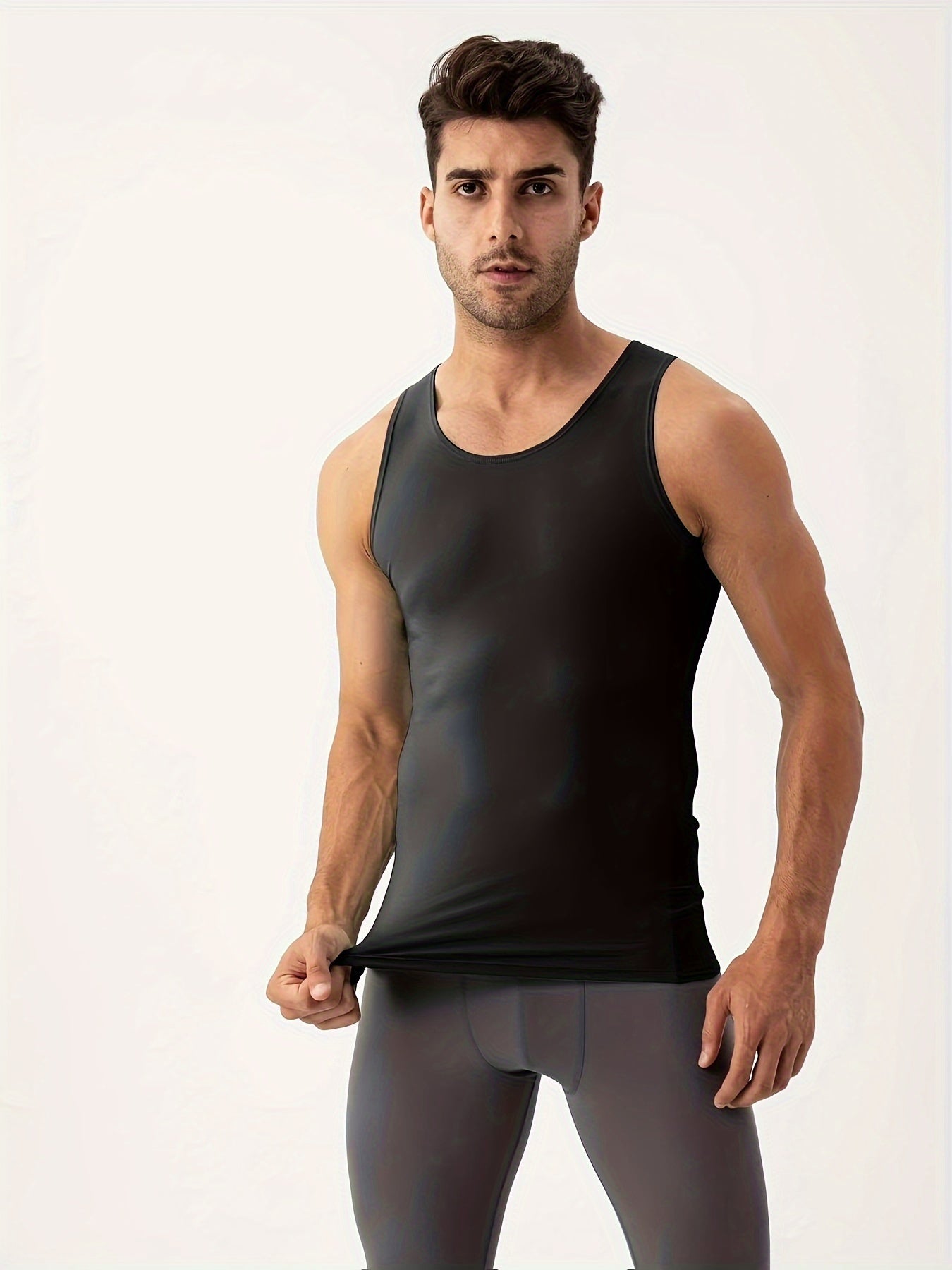 Men's Quick Dry Tank Top High Stretch Sleeveless Shirt