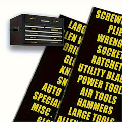 36pcs PVC Toolbox Labels Stickers Waterproof Kit