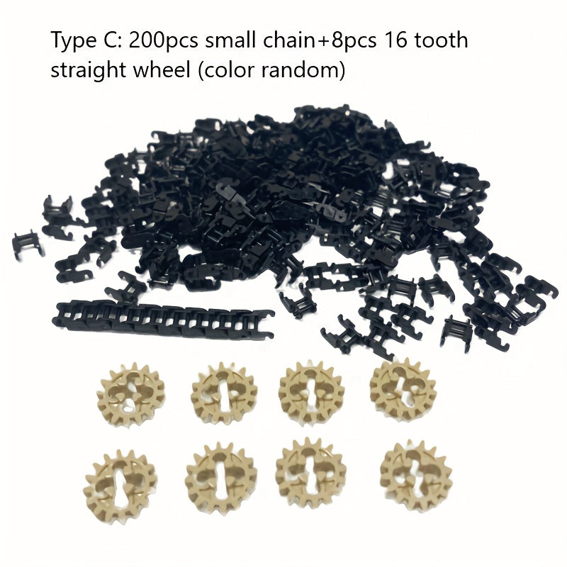 Chain Gear Bags MOC Technology Accessories Mechanical Gear Building Blocks