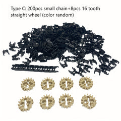 Chain Gear Bags MOC Technology Accessories Mechanical Gear Building Blocks