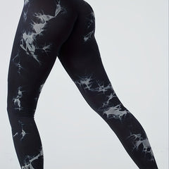 Tie Dye Yoga Leggings High Waist Stretchy Fitness Workout Gym Sports Pants