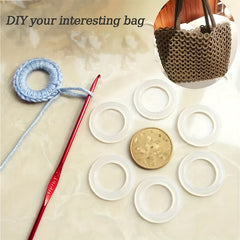 100pcs Hand-knit Setting Circle O-shaped Hook And Loop Hand-knit Material