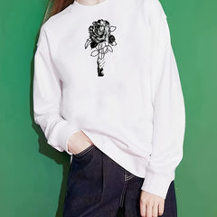 Graphic Print Crew Neck Pullover Sweatshirt