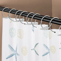 24pcs Anti Rust Metal Shower Curtain Hooks Sliding Smooth Circular