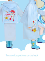 Astronaut Graphi Raincoat for Kids, Hooded Outdoor School Gift