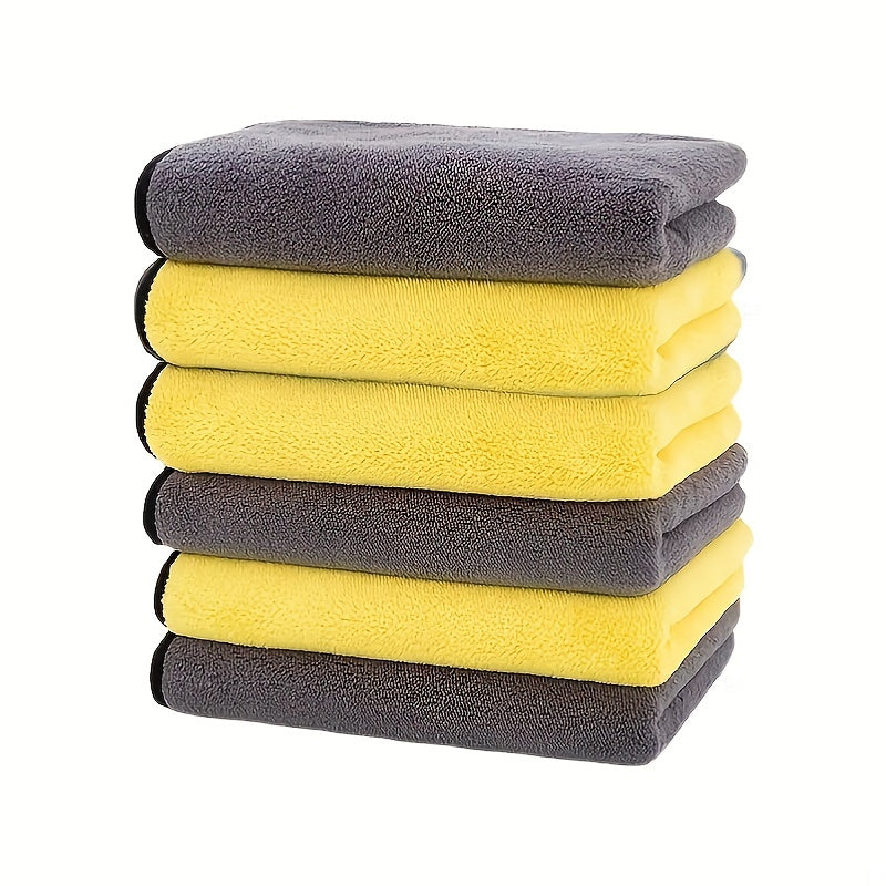 5pcs Plush Microfiber Cleaning Towel for Kitchen Car Window Camping