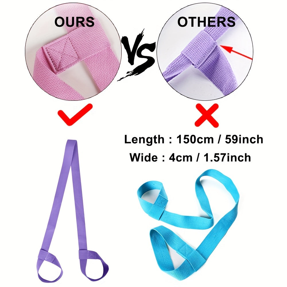 Adjustable Cotton Yoga Mat Storage Straps in Multiple Colours