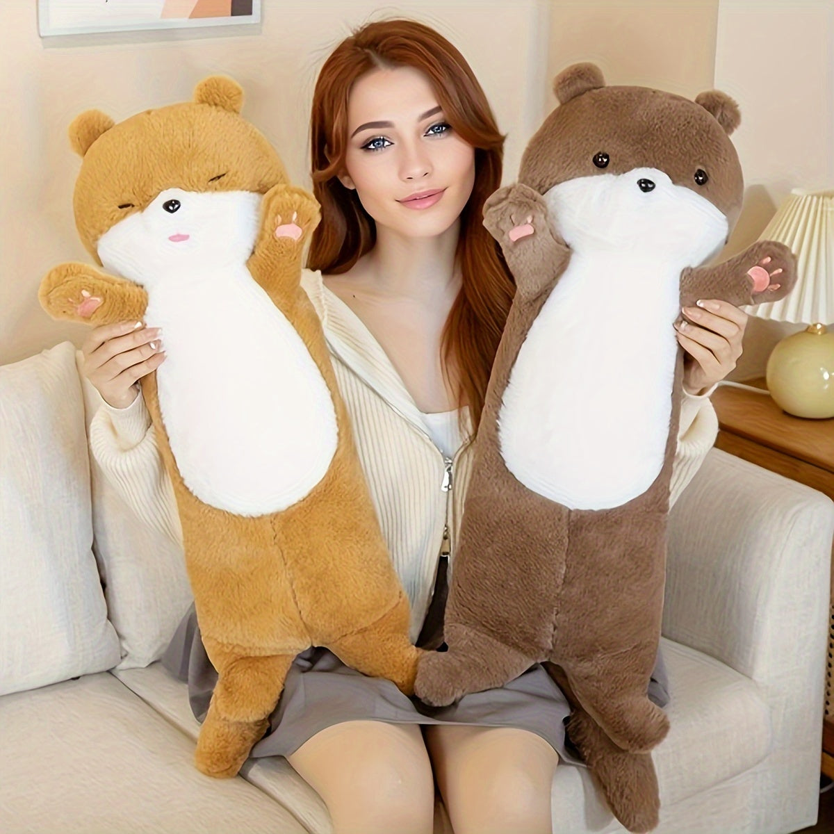 Cute Otter Shaped Plush Pillow - Perfect Birthday Gift