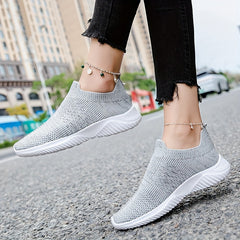 Women's Knit Sock Sneakers Lightweight Low Top Walking Shoes