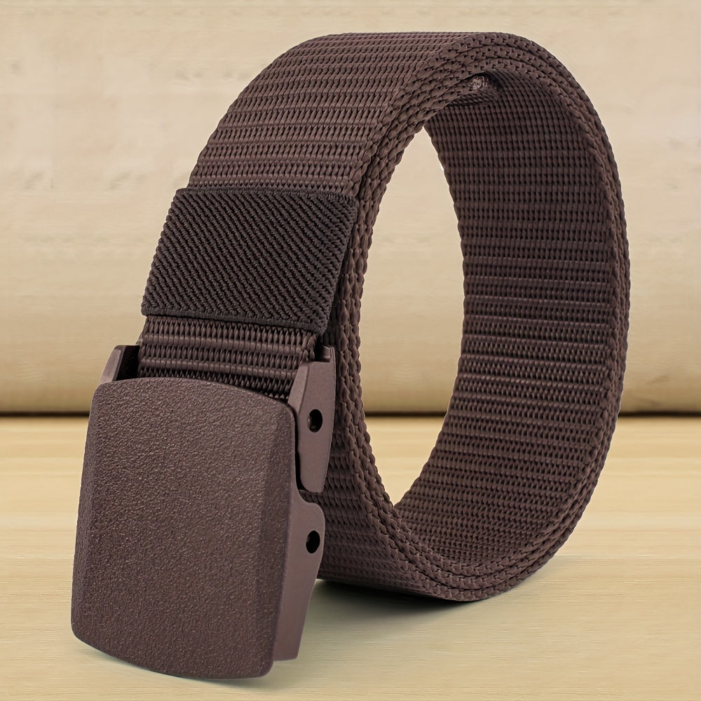 Men's Nylon Automatic Belt Canvas Webbing Tactical Belt
