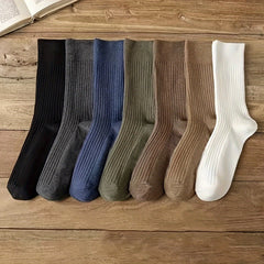 7 Pairs Warm Mid Calf Socks Unisex