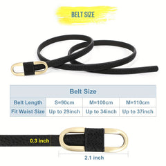 Long Buckle Thin Waist Belt for Women