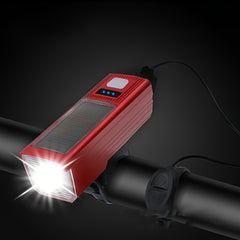 Solar Bike Lights Horn USB Charging Headlights