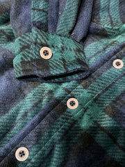 Men's Fleece Lined Plaid Shirt Coat