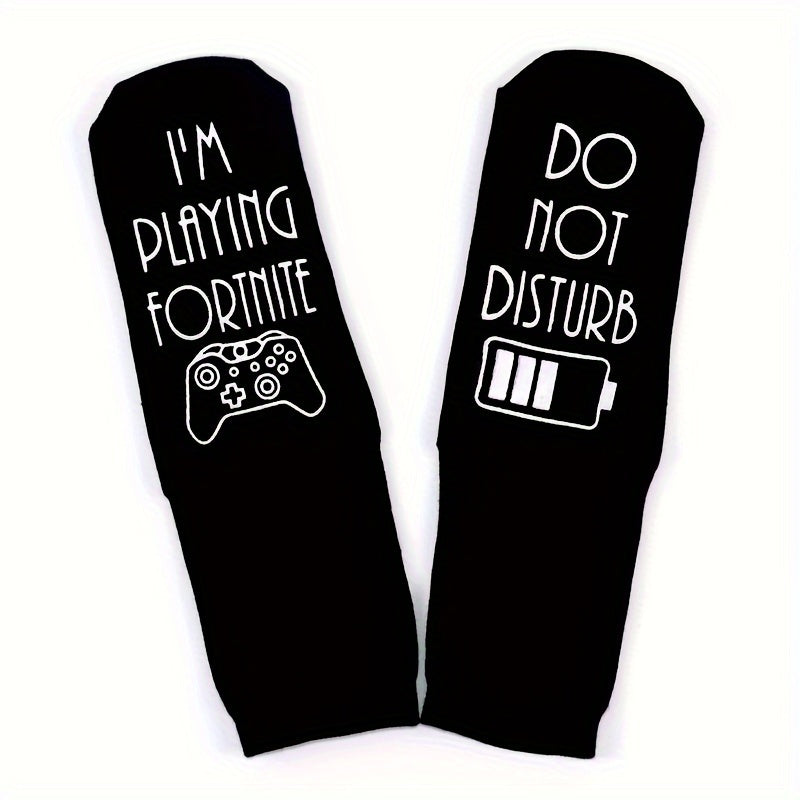 Letter Anti Slip Crew Socks Cotton Floor Holiday Novelty Socks