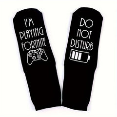 Letter Anti Slip Crew Socks Cotton Floor Holiday Novelty Socks