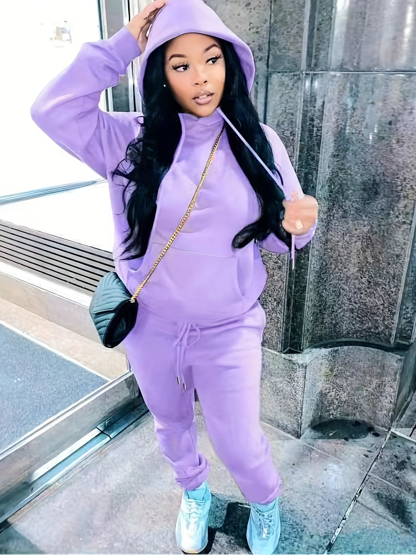 Casual Two Piece Set Hoodies & Pants Outfit