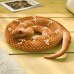 Realistic Coiled Snake Plush Toy Prank Long Snake Doll Home Decor