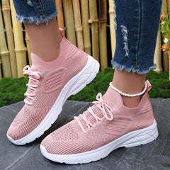 Women's Mesh Breathable Woven Sports Shoes Lightweight Shockproof